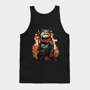 Young Cat Warrior Tank Top